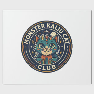 Monster Kaiju Katze Katze Grafik T-Shirt Kunst - M Geschenkpapier