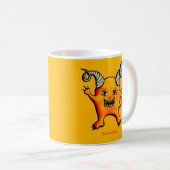 Monster-Kids-Name des niedlichen Horned-Demon-Cart Kaffeetasse (VorderseiteRechts)