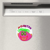 Monster Kids spendet "Adorable Pink Monster Art" Magnet (In Situ (Geschirrspüler))