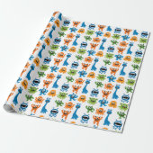 Monster-Kinder-Geburtstag Geschenkpapier (Ungerollt)