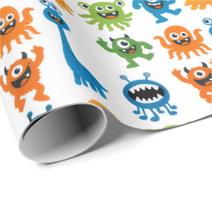 Monster-Kinder-Geburtstag Geschenkpapier