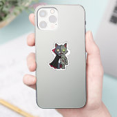 Monster Kitty Mashup - Half Vampire, Half Zombie Aufkleber (Telefon)