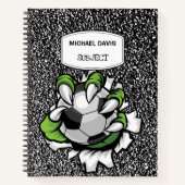 Monster-Klaue, die den Fußfuß in einer benutzerdef Notizblock (Vorderseite)