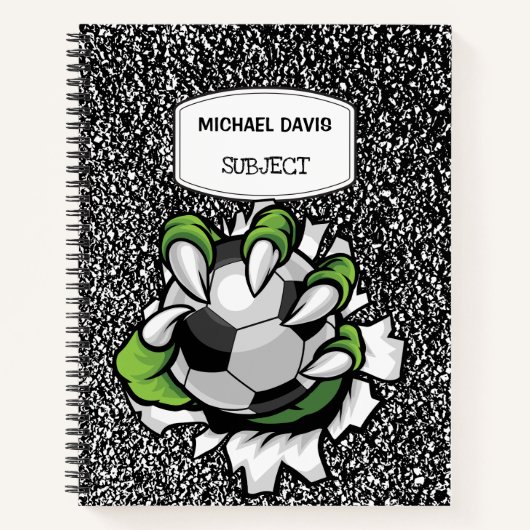 Monster-Klaue, die den Fußfuß in einer benutzerdef Notizblock (Vorderseite)