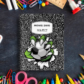 Monster-Klaue, die den Fußfuß in einer benutzerdef Notizblock