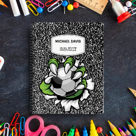 Monster-Klaue, die den Fußfuß in einer benutzerdef Notizblock