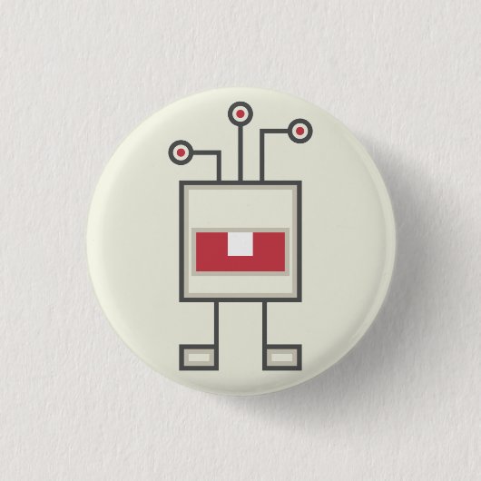 Monster-Knopf: Roboter Button (Vorderseite)