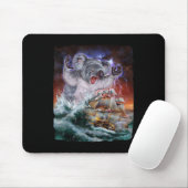 Monster Koala als Kraken angreifen ein Kriegsschif Mousepad (Mit Mouse)