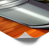 Monster-Koch in der Küche | AI Art Poster (Ecke)