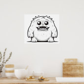 Monster-Kontur Poster (Küche)
