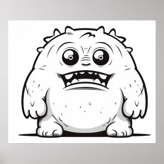 Monster-Kontur Poster (Vorne)