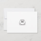 Monster Kontur Sketch Klein Dankeskarte (Rückseite)