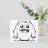 Monster Kontur Sketch Klein Postkarte (Stehend Vorderseite)
