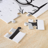 Monster Kontur Sketch Klein Puzzle (Seite)