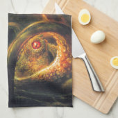 Monster-Krake Küchentuch (Viertel Falte)