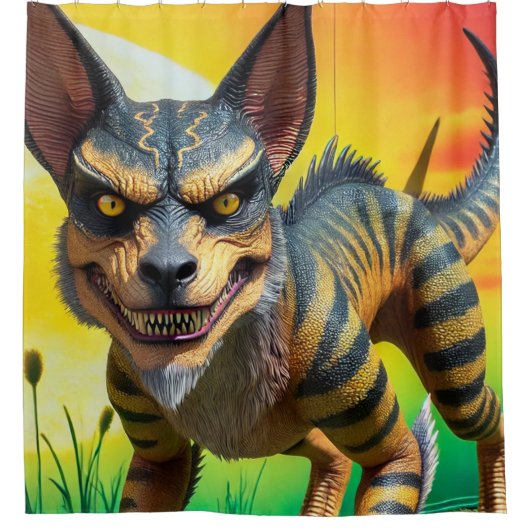 Monster-Kreatur Duschvorhang (Vorderseite)