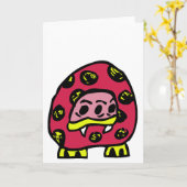 MONSTER LADYBUG GREETING CARD KARTE (Gelbe Blume)