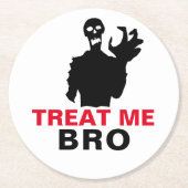 Monster Leckerei Me Bro lustiges Halloween anpassb Runder Pappuntersetzer (Vorderseite)