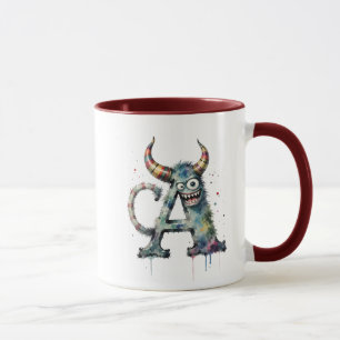 Monster Letter A Tasse - Funny Alphabet Coffee Cup
