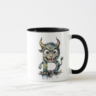 Monster Letter B Tasse - Niedlicher Cartoon Alphab