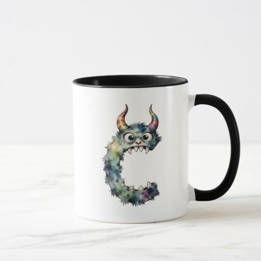 Monster Letter C Tasse - Spielerisches Monster Ini (Rechts)