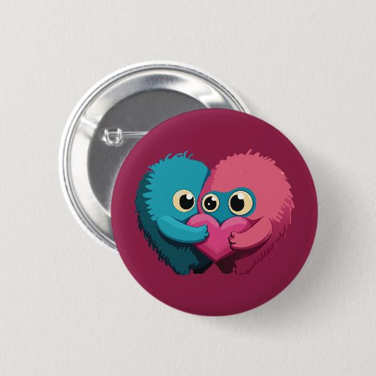Monster-Liebe Button (Vorne & Hinten)