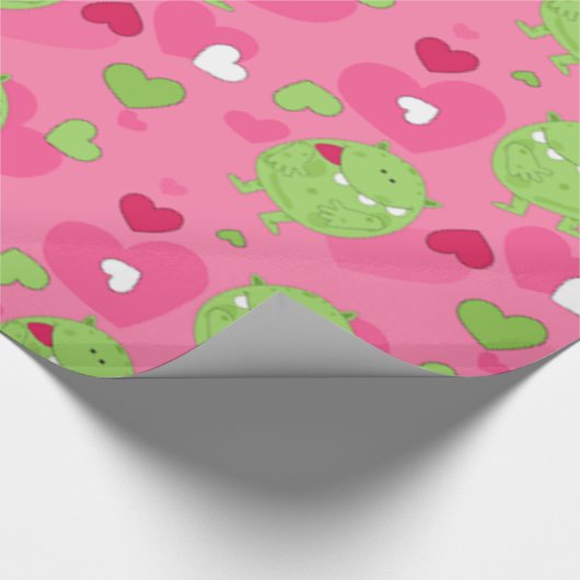 Monster-Liebe Geschenkpapier (Ecke)