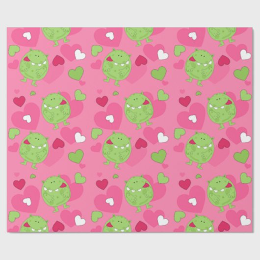 Monster-Liebe Geschenkpapier (Flach)