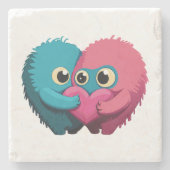 Monster-Liebe Steinuntersetzer (Vorderseite)