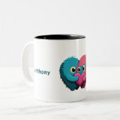 Monster-Liebe Zweifarbige Tasse (Vorderseite Links)