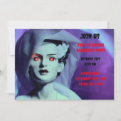 Monster Lila Bride Frankenstein Einladung (Vorderseite)