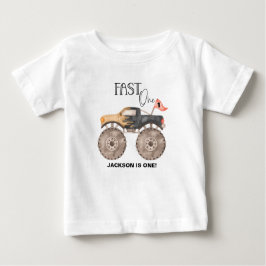 Monster LKW 1. Geburtstag Schnell 1 Kinder Baby T-shirt
