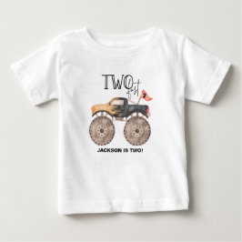 Monster LKW 2. Geburtstag Zwei FAST-Kinder Baby T-shirt