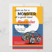 Monster-LKW-5. Geburtstag Einladung (Vorderseite)