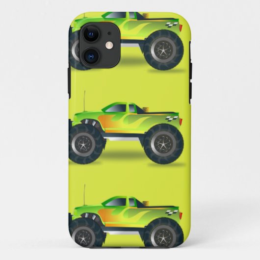 Monster-LKW auf Kalkgrün Case-Mate iPhone Hülle (Rückseite)
