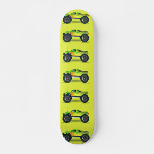 Monster-LKW auf Kalkgrün Skateboard