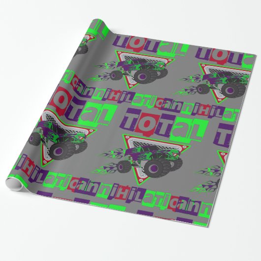 Monster-LKW cool Geschenkpapier (Ungerollt)