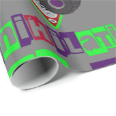 Monster-LKW cool Geschenkpapier (Rolleneckpunkt)