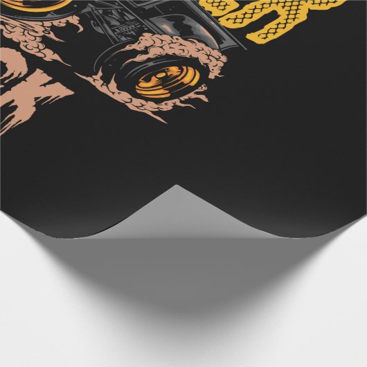 Monster LKW-Design Geschenkpapier (Ecke)