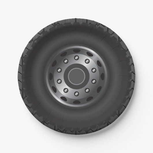 MONSTER LKW ermüdet #1 Pappteller (Vorderseite)