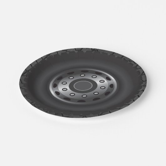 MONSTER LKW ermüdet #1 Pappteller (Schrägansicht)