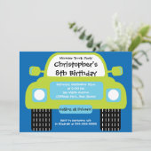 Monster-LKW-Jungen-Geburtstags-Party Einladungen (Stehend Vorderseite)