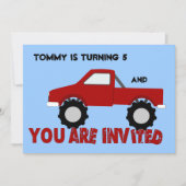 Monster-LKW-Party Einladung (Vorderseite)