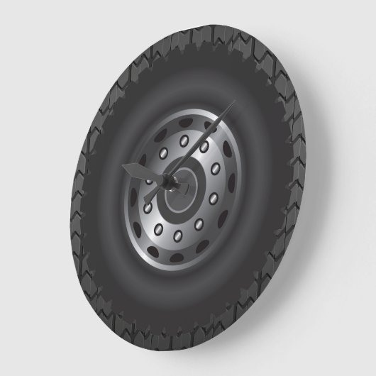 MONSTER LKW-Reifen #1 Große Wanduhr (Winkel)