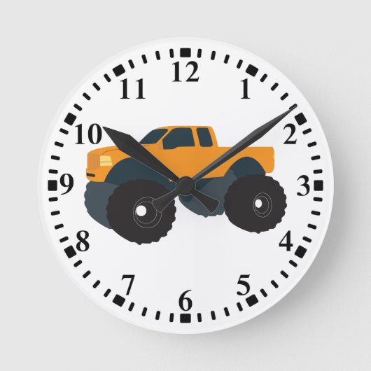 Monster-Lkw Runde Wanduhr (Vorderseite)