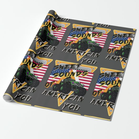 Monster LKW Schlamm Gger Amerikaner Sie Geschenkpapier (Ungerollt)