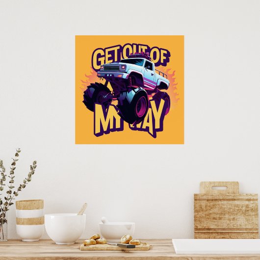 Monster-LKWe weg Poster (Küche)