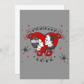 monster love rockabilly frankenstein valentine einladung (Vorne/Hinten)
