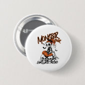 Monster Lover Fun Skeleton Ghoul Niedlicher Vintag Button (Vorne & Hinten)