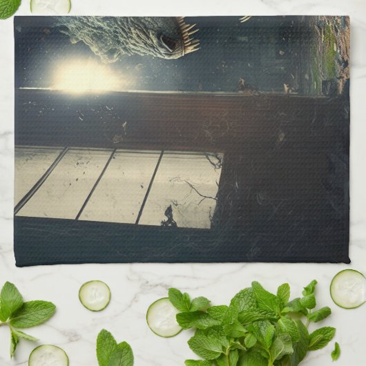 Monster lurk geschirrtuch (Gefaltet)